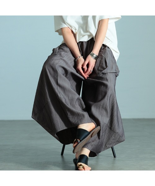 GOLDJAPAN(ゴールドジャパン)の「ビッグポケットバレルパンツ(その他パンツ・レディース・グレー/ブラック・4L~5L/LL~3L)」の5枚目の写真