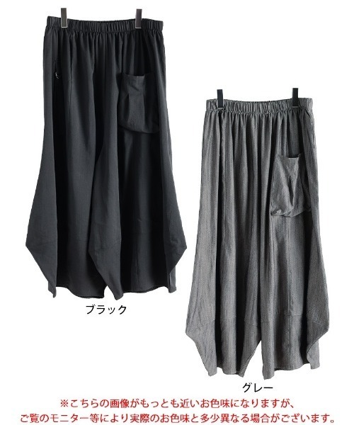GOLDJAPAN(ゴールドジャパン)の「ビッグポケットバレルパンツ(その他パンツ・レディース・グレー/ブラック・4L~5L/LL~3L)」の8枚目の写真