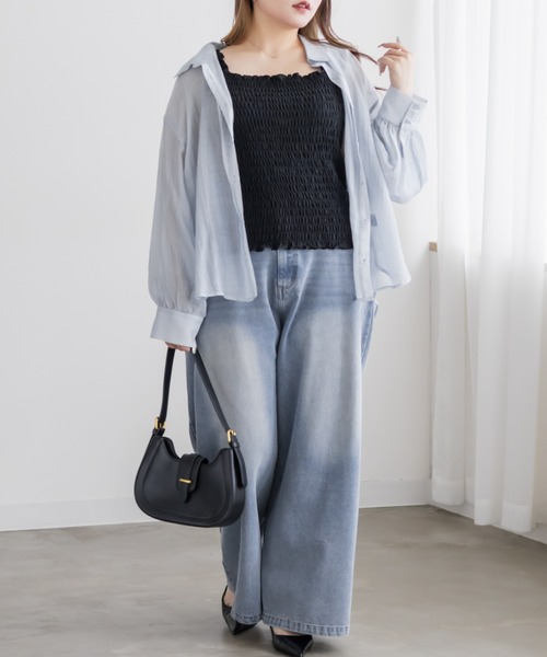 CLETTE(クレット)の「CLETTEオリジナルシャーリングタンクトップ(タンクトップ・レディース・アイボリー/ブラック・LL/4L/3L)」の7枚目の写真