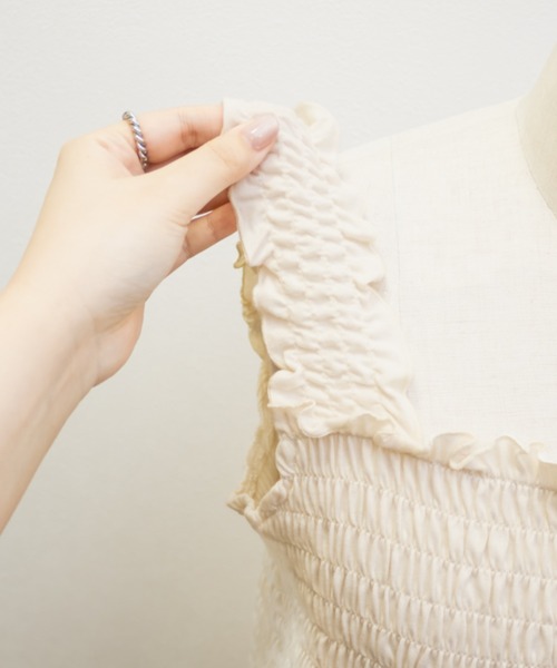 CLETTE(クレット)の「CLETTEオリジナルシャーリングタンクトップ(タンクトップ・レディース・アイボリー/ブラック・LL/4L/3L)」の13枚目の写真