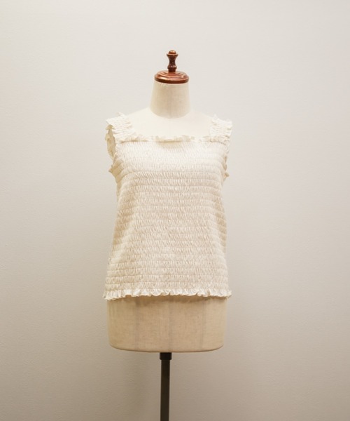 CLETTE(クレット)の「CLETTEオリジナルシャーリングタンクトップ(タンクトップ・レディース・アイボリー/ブラック・LL/4L/3L)」の10枚目の写真