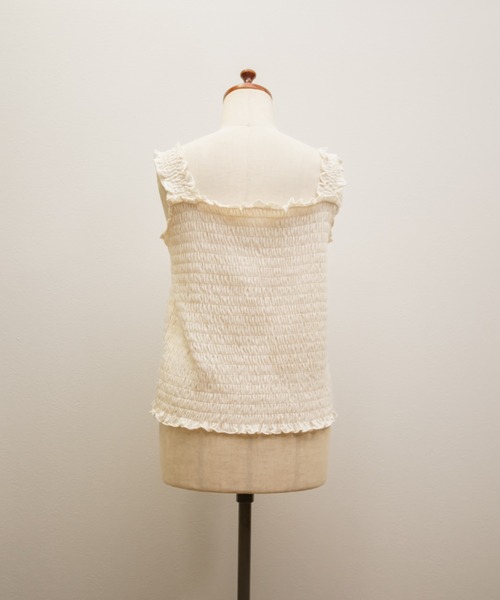 CLETTE(クレット)の「CLETTEオリジナルシャーリングタンクトップ(タンクトップ・レディース・アイボリー/ブラック・LL/4L/3L)」の12枚目の写真