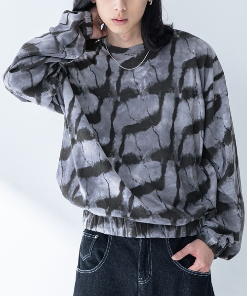 MDR(エムディアール)の「総柄バルーンプルオーバー(Tシャツ/カットソー・メンズ・グレー・FREE)」の1枚目の写真