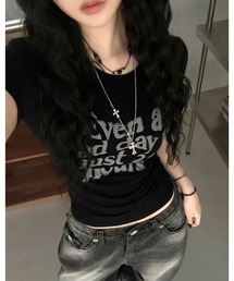 SHEENA（シーナ）の「【新色追加・4色展開】メッセージロゴスリムフィットTシャツ（Tシャツ/カットソー）」