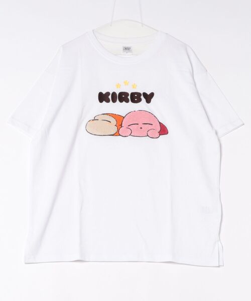 Rendez-Vous(ランデヴー)の「【 Kirby 】 星のカービー サガラ刺繍クルーTシャツ 26S5(Tシャツ/カットソー・レディース・オフホワイト/スカイブルー/ブラック/イエロー・LARGE/MEDIUM)」の2枚目の写真