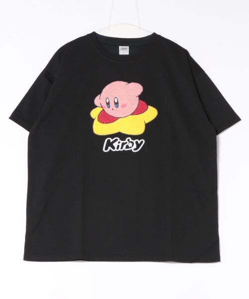 Rendez-Vous(ランデヴー)の「【 Kirby 】 星のカービー サガラ刺繍クルーTシャツ 26S5(Tシャツ/カットソー・レディース・オフホワイト/スカイブルー/ブラック/イエロー・LARGE/MEDIUM)」の3枚目の写真