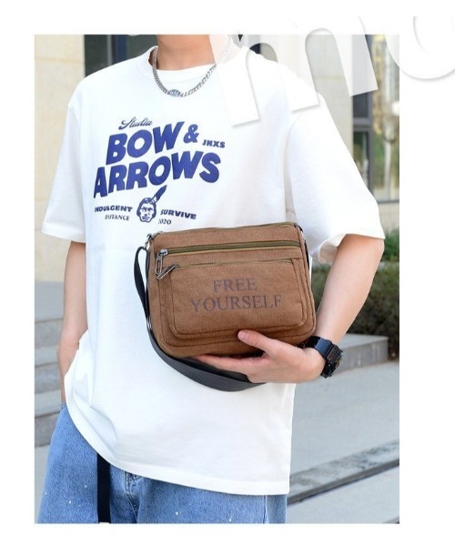 BACKYARD FAMILY(バックヤードファミリー)の「ショルダーバッグ pmysbag03(ショルダーバッグ・メンズ・ブラウン/ベージュ/ダークグレー・FREE)」の6枚目の写真