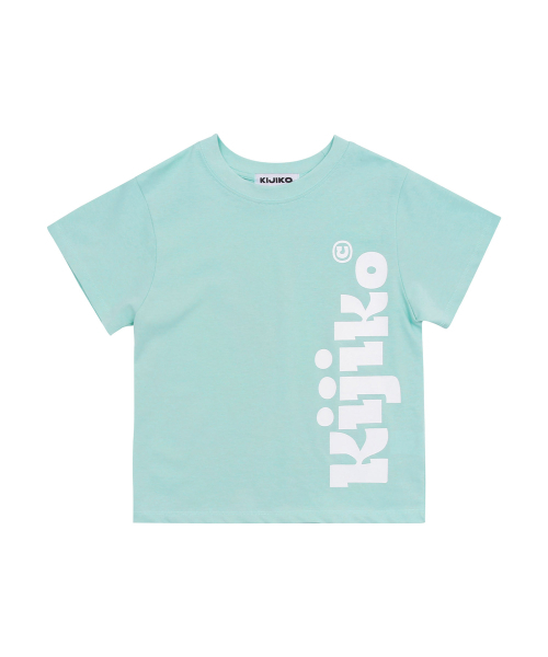 KIJIKO（キジコ）の「ke406. Kijiko Big Logo Semi-Crop Tee Mint（Tシャツ/カットソー・レディース・ミント・FREE）」の5枚目の写真