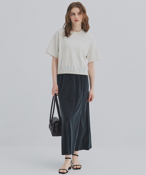 PUBLIC TOKYO(パブリックトウキョウ)の「【2026新作】スウェットライクTEE(Tシャツ/カットソー・レディース・アイボリー/グレー・FREE)」の16枚目の写真