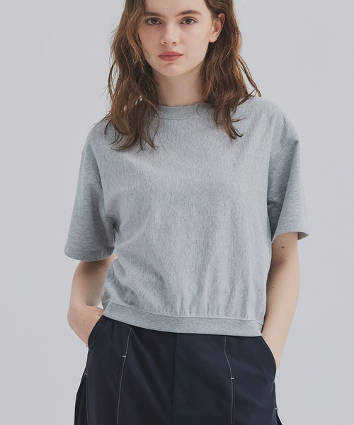 PUBLIC TOKYO(パブリックトウキョウ)の「【2026新作】スウェットライクTEE(Tシャツ/カットソー・レディース・アイボリー/グレー・FREE)」の3枚目の写真