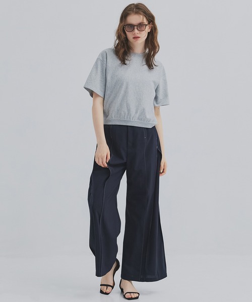 PUBLIC TOKYO(パブリックトウキョウ)の「【2026新作】スウェットライクTEE(Tシャツ/カットソー・レディース・アイボリー/グレー・FREE)」の5枚目の写真