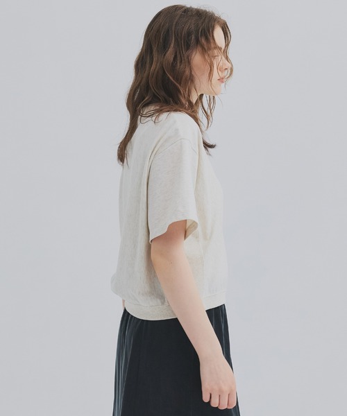 PUBLIC TOKYO(パブリックトウキョウ)の「【2026新作】スウェットライクTEE(Tシャツ/カットソー・レディース・アイボリー/グレー・FREE)」の15枚目の写真