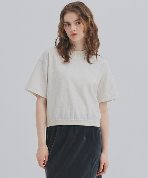 PUBLIC TOKYO(パブリックトウキョウ)の「【2026新作】スウェットライクTEE(Tシャツ/カットソー・レディース・アイボリー/グレー・FREE)」の12枚目の写真