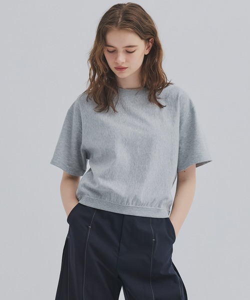 PUBLIC TOKYO(パブリックトウキョウ)の「【2026新作】スウェットライクTEE(Tシャツ/カットソー・レディース・アイボリー/グレー・FREE)」の8枚目の写真