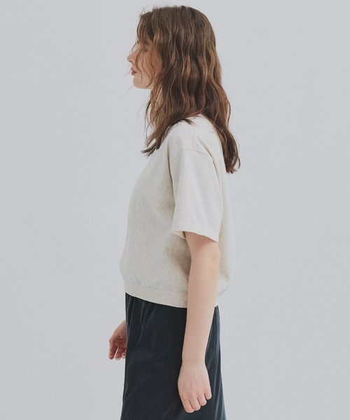 PUBLIC TOKYO(パブリックトウキョウ)の「【2026新作】スウェットライクTEE(Tシャツ/カットソー・レディース・アイボリー/グレー・FREE)」の13枚目の写真