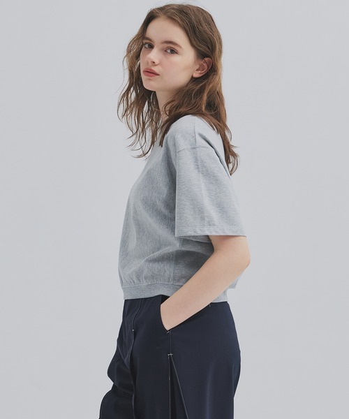 PUBLIC TOKYO(パブリックトウキョウ)の「【2026新作】スウェットライクTEE(Tシャツ/カットソー・レディース・アイボリー/グレー・FREE)」の9枚目の写真