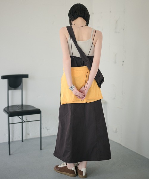 LAULEN(ローレン)の「cotton nylon code strap dress set /コードストラップキャミソールドレスバッグセット(ワンピース・レディース・ブラウン/ネイビー・FREE)」の11枚目の写真