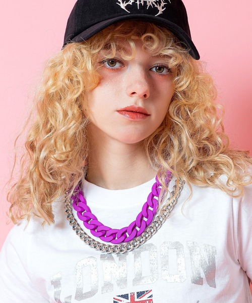 an meets zakka(アンミツザッカ)の「an meets zakka 【COMONONOSA(コモノノサ) 】OMOCHA CHAIN(オモチャチェーン) ネックレス - キヘイ - (50cm)(ネックレス・レディース・ブルー/ターコイズブルー/シルバー/ガンメタ/ブラック/パープル/イエロー/ホワイト/グリーン/ピンク/レッド/オレンジ/ダークブラウン・ONESIZE)」の7枚目の写真