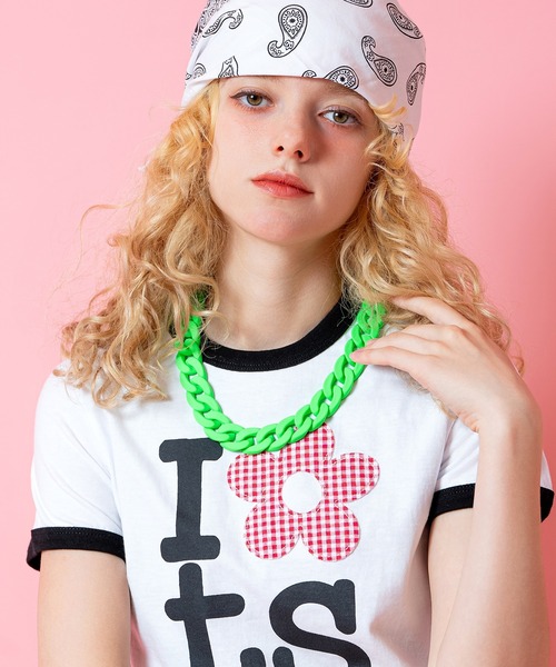 an meets zakka(アンミツザッカ)の「an meets zakka 【COMONONOSA(コモノノサ) 】OMOCHA CHAIN(オモチャチェーン) ネックレス - キヘイ - (50cm)(ネックレス・レディース・ブルー/ターコイズブルー/シルバー/ガンメタ/ブラック/パープル/イエロー/ホワイト/グリーン/ピンク/レッド/オレンジ/ダークブラウン・ONESIZE)」の4枚目の写真