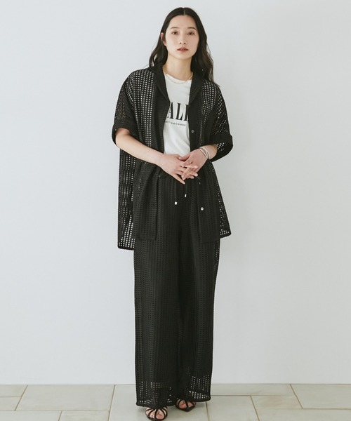 Doux archives（ドゥアルシーヴ）の「【セットアップ対応/リバイバル】メッシュレースイージーパンツ（その他パンツ・レディース・ブラック・FREE）」の2枚目の写真