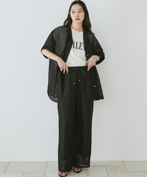 Doux archives（ドゥアルシーヴ）の「【セットアップ対応/リバイバル】メッシュレースイージーパンツ（その他パンツ・レディース・ブラック・FREE）」の3枚目の写真