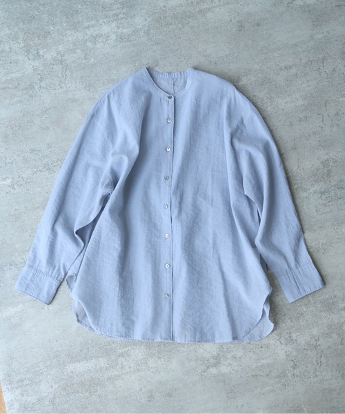 yuni(ユニ )の「Cotton Nylon sheer back ribbon shirt(シャツ/ブラウス・レディース・グレー/ブラック・FREE)」の10枚目の写真