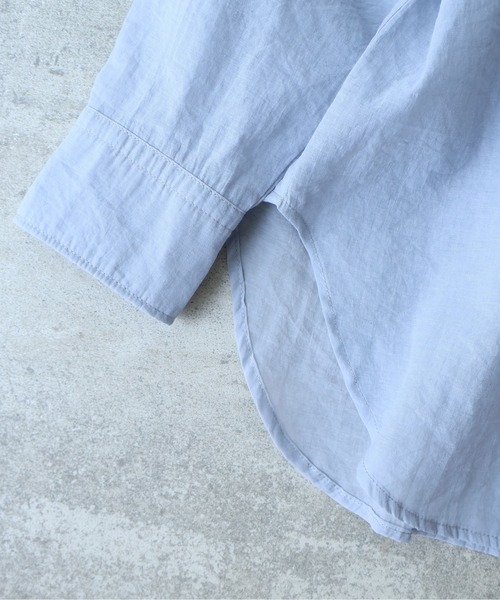 yuni(ユニ )の「Cotton Nylon sheer back ribbon shirt(シャツ/ブラウス・レディース・グレー/ブラック・FREE)」の9枚目の写真