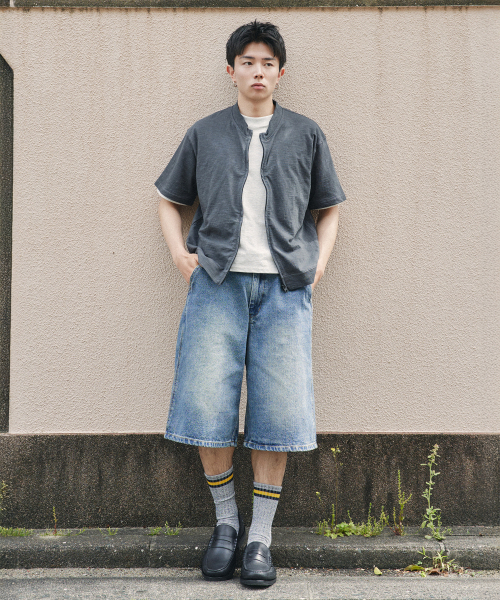 XERO（ゼロ）の「ブラシウォッシュドオーバーデニムショーツ [ミッドブルー]（その他パンツ・レディース・その他・MEDIUM/LARGE/X-LARGE）」の2枚目の写真