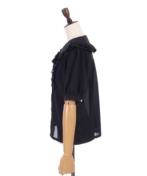 axes femme POETIQUE(アクシーズファムポエティック)の「リボン付きレース丸衿BL(シャツ/ブラウス・レディース・ブラック/サックスブルー/ホワイト・MEDIUM)」の11枚目の写真