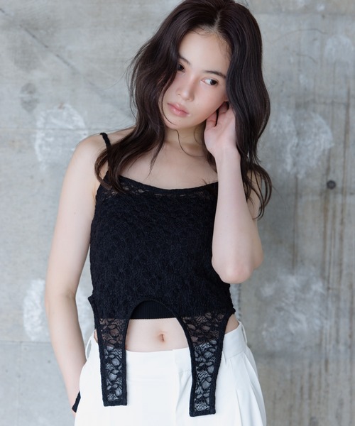 race body suit-like cami/レースボディスーツライクキャミ