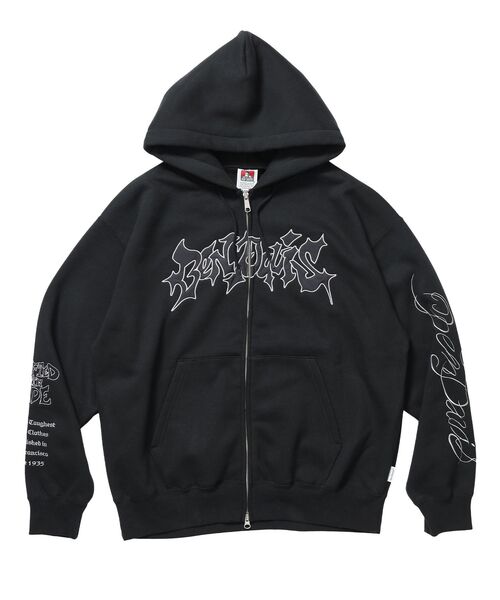 BEN DAVIS(ベンデイビス)の「【BEN DAVIS(ベンデイビス)】SPIKY LOGO ZIP HOODIE / ジップフーディ ツイルワッペン 刺繍 フロントロゴ 裏起毛 ストリート カジュアル ユニセックス(パーカー・メンズ・ネイビー/グレー/その他1/ブラック・LARGE/MEDIUM/X-LARGE)」の11枚目の写真