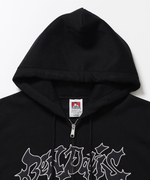 BEN DAVIS(ベンデイビス)の「【BEN DAVIS(ベンデイビス)】SPIKY LOGO ZIP HOODIE / ジップフーディ ツイルワッペン 刺繍 フロントロゴ 裏起毛 ストリート カジュアル ユニセックス(パーカー・メンズ・ネイビー/グレー/その他1/ブラック・LARGE/MEDIUM/X-LARGE)」の13枚目の写真