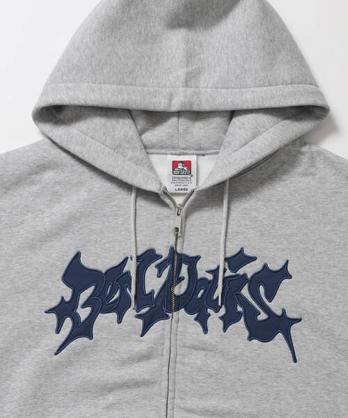 BEN DAVIS(ベンデイビス)の「【BEN DAVIS(ベンデイビス)】SPIKY LOGO ZIP HOODIE / ジップフーディ ツイルワッペン 刺繍 フロントロゴ 裏起毛 ストリート カジュアル ユニセックス(パーカー・メンズ・ネイビー/グレー/その他1/ブラック・LARGE/MEDIUM/X-LARGE)」の21枚目の写真