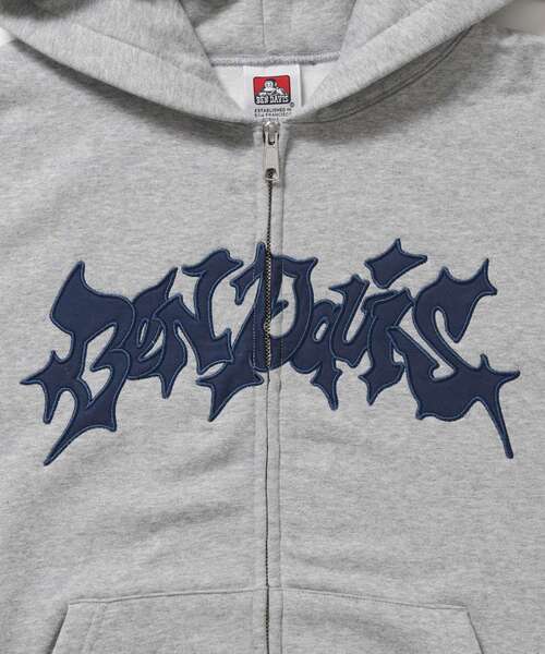 BEN DAVIS(ベンデイビス)の「【BEN DAVIS(ベンデイビス)】SPIKY LOGO ZIP HOODIE / ジップフーディ ツイルワッペン 刺繍 フロントロゴ 裏起毛 ストリート カジュアル ユニセックス(パーカー・メンズ・ネイビー/グレー/その他1/ブラック・LARGE/MEDIUM/X-LARGE)」の22枚目の写真