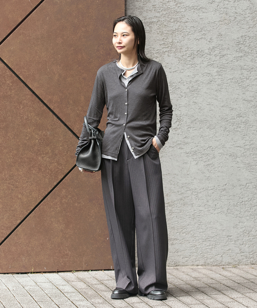JOURNAL STANDARD(ジャーナルスタンダード)の「《追加》ウールMIX シアークルーネックカーディガン(カーディガン/ボレロ・レディース・ブラウン/チャコールグレー/ブラック系その他・FREE)」の20枚目の写真