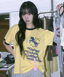 UNTITLED SEOUL | ユニコーンタイポリングクロップ半袖イエロー(Tシャツ/カットソー)