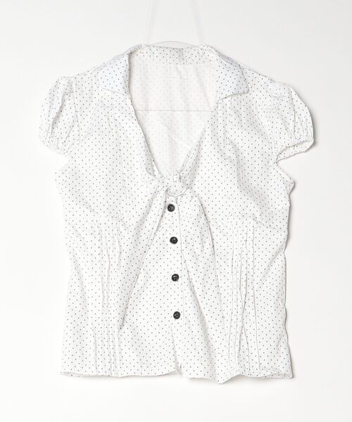 gossip!ロサンゼルス(ゴシップロサンゼルス)の「【Y2Kガーリー】 フロントリボン ドット柄 パフスリーブトップス(Tシャツ/カットソー・レディース・ドット・M)」の12枚目の写真