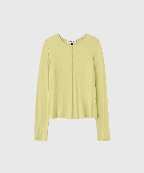 GENERAL IDEA(ジェネラルアイデア)の「GENERAL IDEA/ジェネラルアイディア ENCEL ROUND NECK PINTUCK T-SHIRTS テンセルラウンドネックピンタックTシャツ シアー シンプル 無地 スリムフィット タイト レディース 秋 秋服 2026年秋冬(Tシャツ/カットソー・レディース・グリーン/ライトグレー/ネイビー・S/M/L/XL)」の5枚目の写真