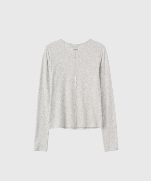 GENERAL IDEA(ジェネラルアイデア)の「GENERAL IDEA/ジェネラルアイディア ENCEL ROUND NECK PINTUCK T-SHIRTS テンセルラウンドネックピンタックTシャツ シアー シンプル 無地 スリムフィット タイト レディース 秋 秋服 2026年秋冬(Tシャツ/カットソー・レディース・グリーン/ライトグレー/ネイビー・S/M/L/XL)」の9枚目の写真