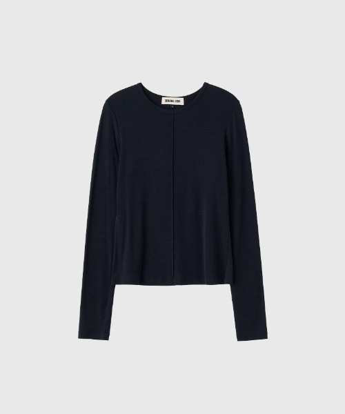 GENERAL IDEA(ジェネラルアイデア)の「GENERAL IDEA/ジェネラルアイディア ENCEL ROUND NECK PINTUCK T-SHIRTS テンセルラウンドネックピンタックTシャツ シアー シンプル 無地 スリムフィット タイト レディース 秋 秋服 2026年秋冬(Tシャツ/カットソー・レディース・グリーン/ライトグレー/ネイビー・S/M/L/XL)」の11枚目の写真