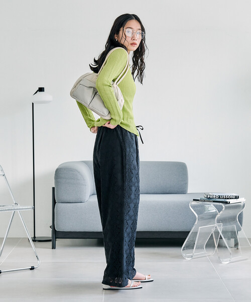 FREAK'S STORE(フリークスストア)の「総レースパンツ<セットアップ対応>(その他パンツ・レディース・オフホワイト/ブラック・フリ-)」の8枚目の写真