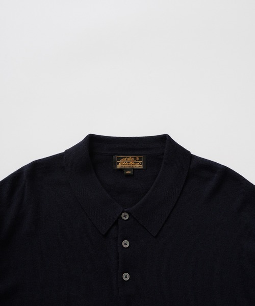 Eddie Bauer(エディーバウアー)の「men's FUDGE×Eddie Bauer ウールニットポロシャツ(ポロシャツ・メンズ・アイボリー/ネイビー・S/M/L/XL)」の19枚目の写真