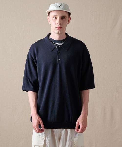 Eddie Bauer(エディーバウアー)の「men's FUDGE×Eddie Bauer ウールニットポロシャツ(ポロシャツ・メンズ・アイボリー/ネイビー・S/M/L/XL)」の13枚目の写真