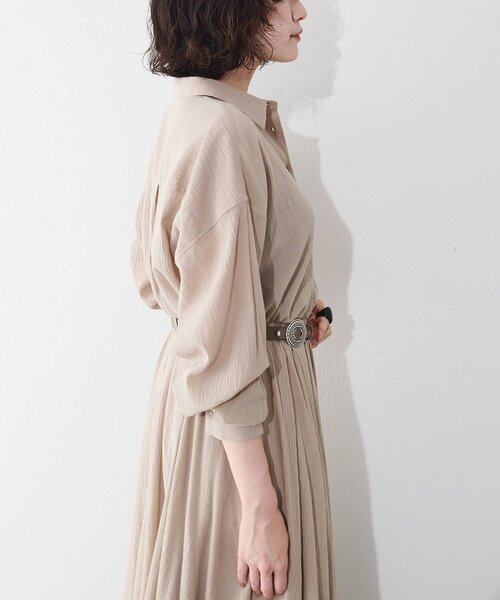 Whim Gazette(ウィムガゼット)の「コットンガーゼシフォンシャツ/セットアップ可(シャツ/ブラウス・レディース・ブラウン/ベージュ・FREE)」の19枚目の写真