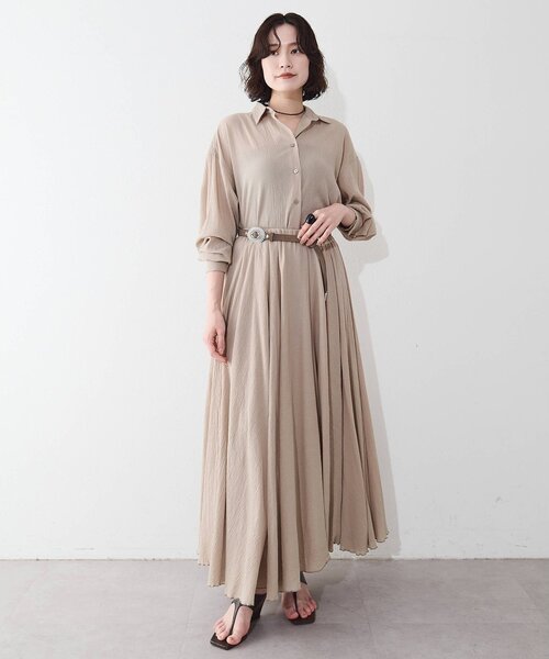 Whim Gazette(ウィムガゼット)の「コットンガーゼシフォンシャツ/セットアップ可(シャツ/ブラウス・レディース・ブラウン/ベージュ・FREE)」の21枚目の写真