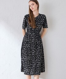 ジオメトリックプリントワンピース