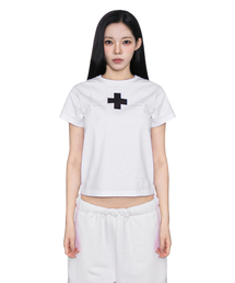 PLUS CROP TEE (WHITE)