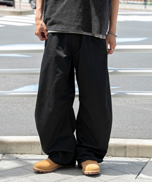 WEGO（ウィゴー）の「WEGO/【26年春夏新作】チノカーブパンツ（その他パンツ・メンズ・ブラック/ベージュ・LARGE/MEDIUM）」の2枚目の写真