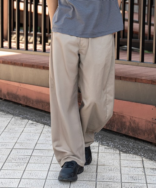 WEGO（ウィゴー）の「WEGO/【26年春夏新作】チノカーブパンツ（その他パンツ・メンズ・ブラック/ベージュ・LARGE/MEDIUM）」の3枚目の写真