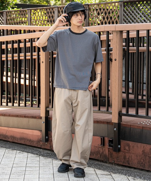 WEGO（ウィゴー）の「WEGO/【26年春夏新作】チノカーブパンツ（その他パンツ・メンズ・ブラック/ベージュ・LARGE/MEDIUM）」の5枚目の写真